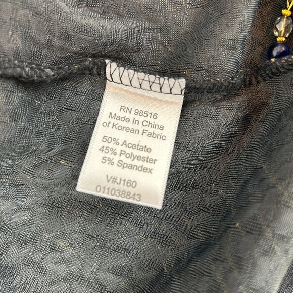 COLDWATER CREEK Women Size 2x Multicolor Crew Neck 3/4 Sleeve Blouse Beautiful - Picture 11 of 12